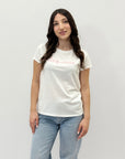 T-shirt girocollo 100% cotone con scritta ricamata - segno zodiacale