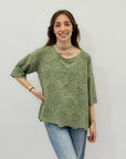 Maglia in pizzo sangallo taglia comoda
