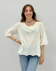 Maglia in pizzo sangallo taglia comoda