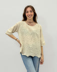 Maglia in pizzo sangallo taglia comoda
