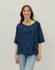 Maglia in pizzo sangallo taglia comoda