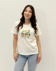 T-shirt in cotone con tulipani