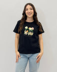 T-shirt in cotone con tulipani
