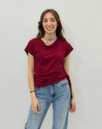 T-shirt a tinta unita con nodo