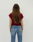 T-shirt a tinta unita con nodo