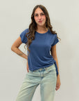 T-shirt a tinta unita con nodo