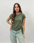 T-shirt a tinta unita con nodo