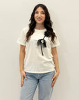 T-shirt in cotone con fiore