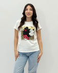 T-shirt in cotone con stampa minnie