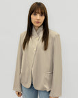 Blazer leggero con collo strutturato e righe sottili