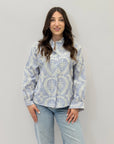 Camicia in cotone con ricami
