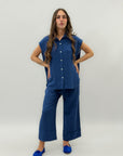 Completo maglia e pantalone in lino