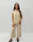 Completo maglia e pantalone in lino
