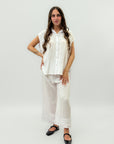 Completo maglia e pantalone in lino
