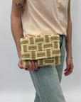 Borsa in paglia con chiusura magnetica