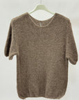 Maglia soffice donna a manica corta misto alpaca