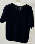 Maglia soffice donna a manica corta misto alpaca