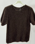 Maglia soffice donna a manica corta misto alpaca