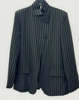 Blazer leggero con collo strutturato e righe sottili