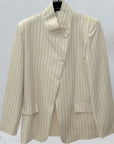 Blazer leggero con collo strutturato e righe sottili