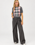 Pantalone Palazzo con Dettaglio Portafoglio