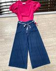 Pantaloni in cotone leggero color jeans