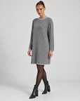 Abito pied de poule Grigio comodo con Polly 6 – vista tre quarti