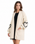Cappotto donna teddy con cuori – Beige