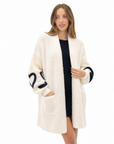 Cappotto donna teddy con cuori – Bianco