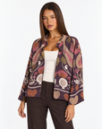 Cardigan floreale b5 26347-1 Viola indossato da Polly 4