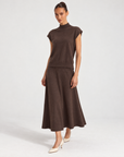 Completo in maglia con gonna lunga marrone – Polly 6 – tre-quarti