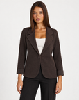 Cardigan donna modello blazer marrone indossato da Polly 4 - foto 1