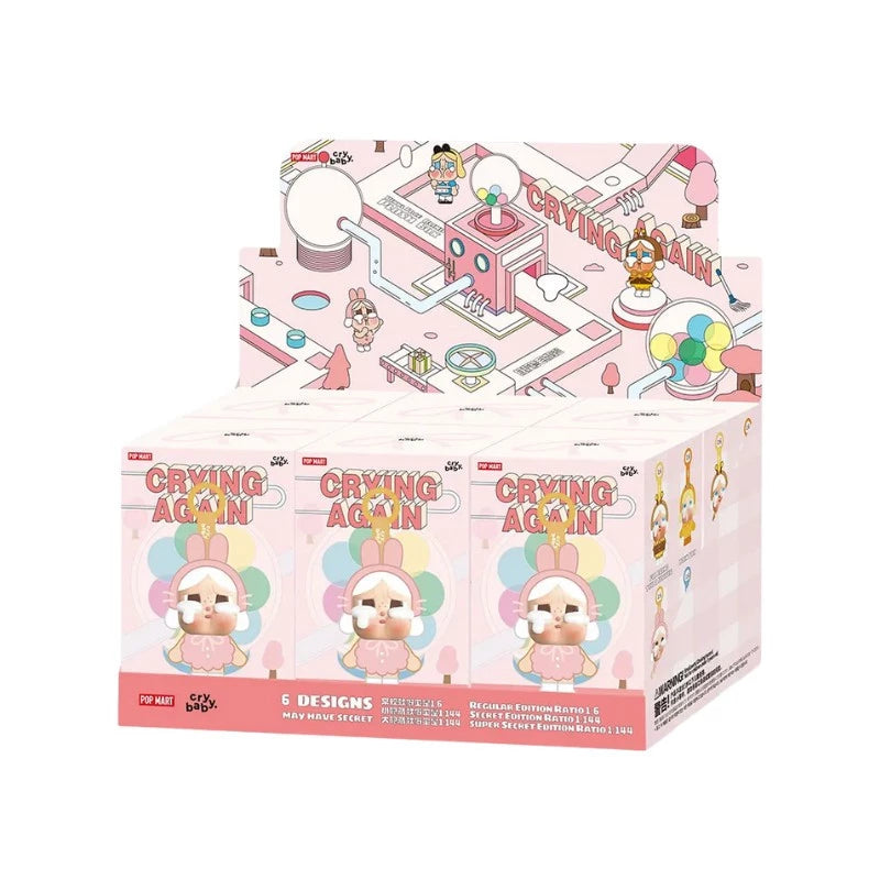 POPMART CRYBABY Crying Again Series-Vinyl Face Plush Blind Box