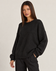Maglia donna girocollo nero con Polly 4 – tre-quarti