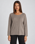 Maglia donna luminosa fango con Polly 4, vista frontale