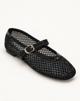 Ballerine Mary Jane in rete con strass OM 648-26 Nero – dettaglio