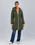 Piumino lungo reversibile Double Face - Verde - Verde - lato liscio - Polly 6