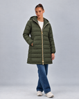 Piumino lungo reversibile Double Face - Verde - Verde - lato trapuntato reverse - Polly 6