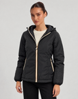 Piumino Reversibile con Cappuccio - Short Nero-Nero, lato liscio, indossato da Polly 6