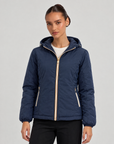 Piumino Reversibile con Cappuccio - Short Blu-Blu, lato liscio, indossato da Polly 6