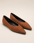 Ballerine donna VB6158 colore Marrone, vista laterale
