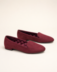 Mocassini VB6189 bordeaux vista laterale