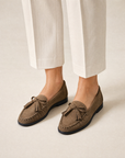 Mocassini donna VB6601 Kaki indossati