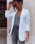 Blazer elegante a manica arrotolata