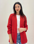 Blazer elegante a manica arrotolata