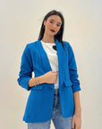 Blazer elegante a manica arrotolata