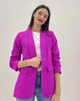 Blazer elegante a manica arrotolata