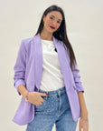 Blazer elegante a manica arrotolata
