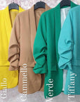 Blazer elegante a manica arrotolata