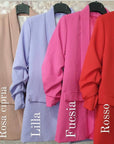 Blazer elegante a manica arrotolata